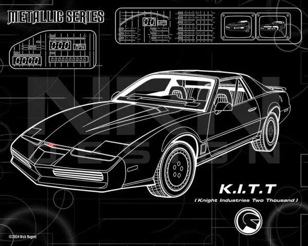 “KRC RETRO K.I.T.T. PREVIEW” 8x10 METALLIC PHOTO